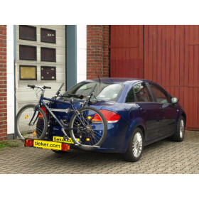 Fahrradträger Paulchen Heckträger Fiat Linea Beispielfoto (Montagekit + Fahrradtransport-System Tieflader + FirstClass Schienen)