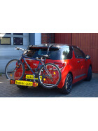 Fahrradträger Paulchen Heckträger Citroen DS3 Beispielfoto (Montagekit + Fahrradtransport-System Tieflader + FirstClass Schienen)