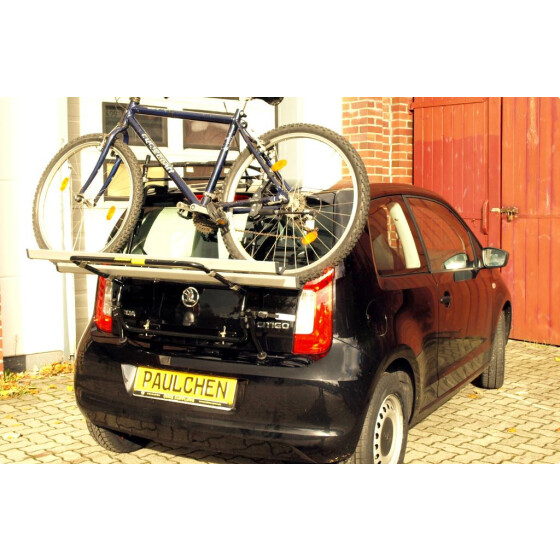 Fahrradträger Citigo - Heckklappe kann mit montiertem Träger geöffnet werden - ohne Räder