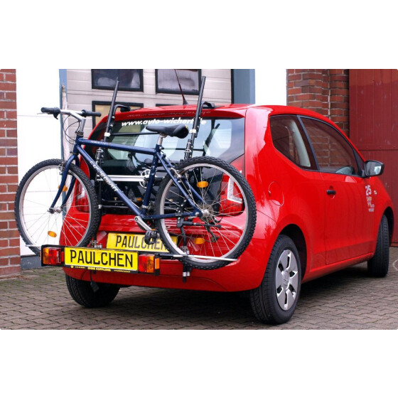 Fahrradträger VW UP - Mittellader - Heckklappe kann bei montiertem Träger (ohne Räder) geöffnet werden