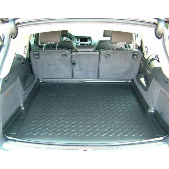 Audi Q7 4L Kofferraummatte Kofferraumwanne flach Gepäckraummatte hoher Rand - Carbox Gepäckraumwanne