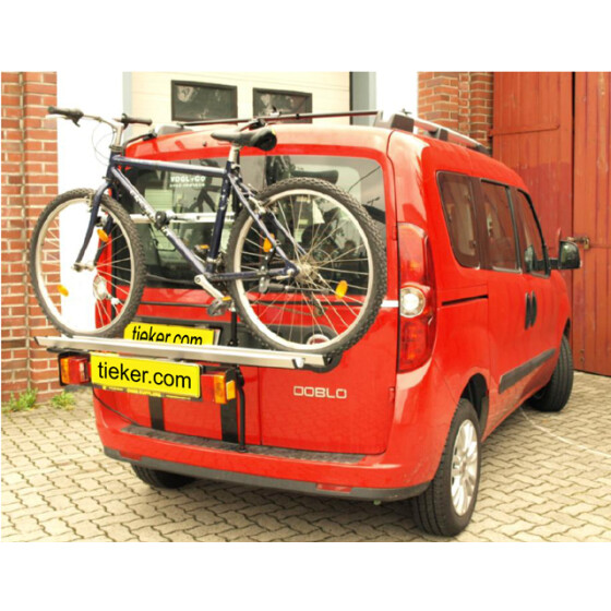 Fahrradträger Fiat Doblo II - Mittellader - max. 40 Kg Zuladung max. 2 Räder - Zusatzbeleuchtung wird bei Fahrradtransport empfohlen Controler wird für Anschluss benötigt