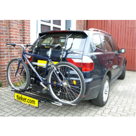 Fahrradtraeger BMX X3 F25 - Trägersystem Tieflader - max. 40Kg Zuladung max. 2 Räder - (Beispielfoto - Abbildung zeigt BMW X3 E83)