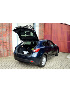 Heckklappenträger Mazda 3 BM Fließheck - Mittellader und Tieflader (ohne Schienen) - Kofferraumklappe kann geöffnet werden