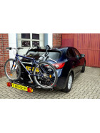 Fahrradträger Mazda 3 Typ BM Fließheck 09/2013 bis 03/2019 - Montagekit (Artikel-Nr.:476213) + Trägersystem + Schienensystem