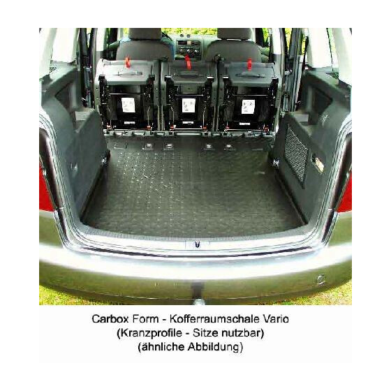 OPEL YUCON XL Kofferraummatte Kofferraumwanne hoher Rand - Carbox Gepäckraumwanne