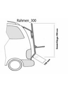 Artikelnummer 333 (Rahmen 300) ohne klappbaren Lastenrahmen bestehend aus senkrechten Trägergestell (gelb)