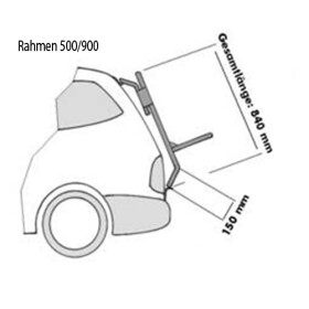Rahmen 4500E Tieflader E-Bike geeignet + Zusatzbeleuchtung (Art.-Nr. 331302)