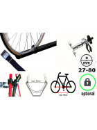 Fahrradträger Paulchen - Comfort Class Artikelnummer 6010 - Eine Fahrradschiene - 1 Fahrrad-Rahmenhalter für das Erste Fahrrad auf dem Heckträger - Rahmenstärke min. 27mm max. 80mm - Reifenstärke max. 60mm - optional um Diebstahlsicherung erweiterbar