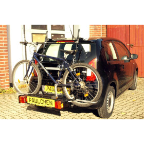 Fahrradträger Paulchen Heckträger Seat Mii Beispielfoto (Montagekit + Fahrradtransport-System Tieflader + ComfortClass Schienen)