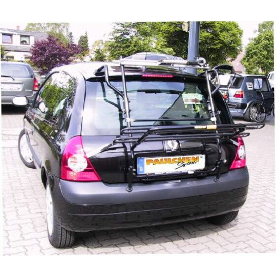 Paulchen Heckträger - Renault Clio 2 (mit großen Spoiler) ab 09/1998-   - mit optionalen Trägersystem, Schienensystem und Zubehör