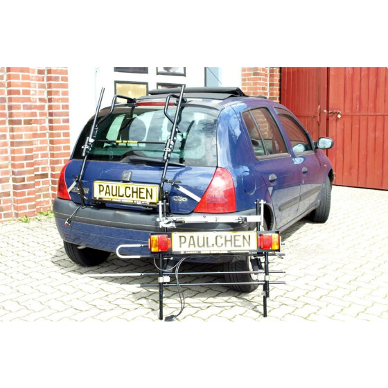 Paulchen Heckträger - Renault Clio 2 ab 09/1998-  - mit optionalen Trägersystem, Schienensystem und Zubehör