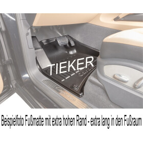 Fußmatte VW Touran II 5T Fußraumschale mit Rand passform...