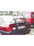 Paulchen Heckträger - Opel Omega A Stufenheck ab -03/1994 - mit optionalen Trägersystem, Schienensystem und Zubehör