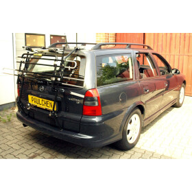 Paulchen Heckträger - Opel Vectra B Caravan ab 11/1996- 812803 - Trägersystem Mittellader - Schienen sind anklappbar (unbeladen)