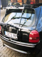 Paulchen Heckträger - Opel Corsa B (Sport GSI mit großen Spoiler) ab 1/1993-12/1996 - mit optionalen Trägersystem, Schienensystem und Zubehör