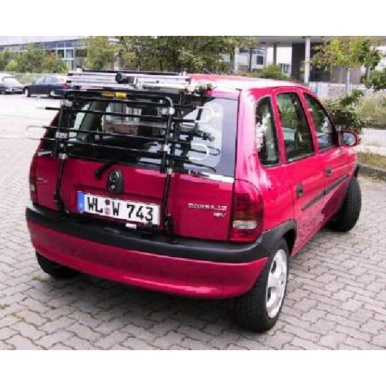Paulchen Heckträger - Opel Corsa B (5-Türer) ab 03/1993- - mit optionalen Trägersystem, Schienensystem und Zubehör