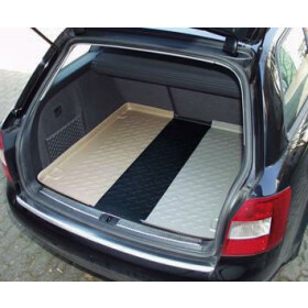 Gepäckraummatte VW T-Roc ist in den Farben Schwarz - Beige (10% Aufpreis) und Grau (10% Aufpreis) erhältlich - Beispielfoto (schwarz grau beige)