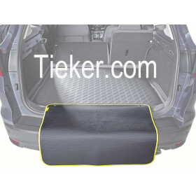 Anti-Rutschmatte VW T-Roc an der Gepäckraumwanne dient auch als Ladekantenschutz beim Be- und Entladen - oder beim Einstieg von Hunden