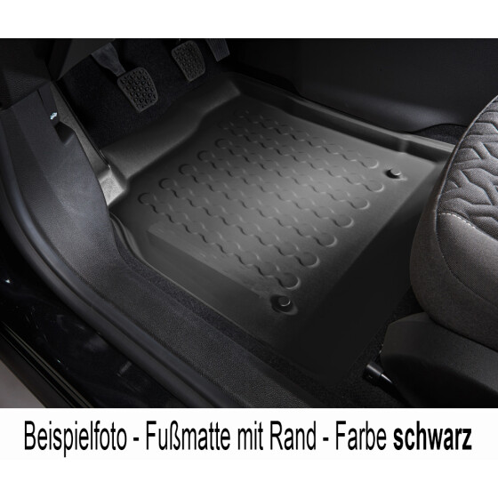Fußmatte mit Rand - Renault Kangoo Typ W vorne links - Fußraummatte abwaschbar abriebfest geruchlos