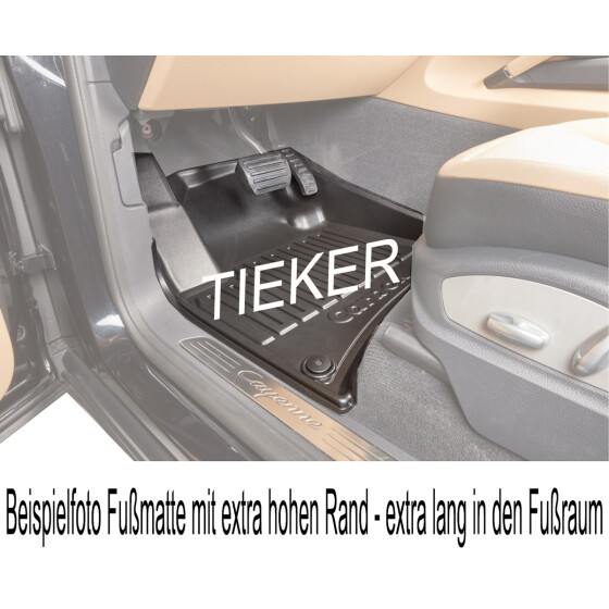 Fußmatte Seat Ateca 5FP 1. Generation Fußraumschale mit Rand - Schalenmatte Fußraum