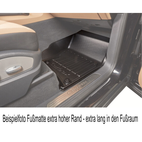 Fußmatte Seat Ateca 5FP 1. Generation Fußraumschale mit Rand - Schalenmatte Fußraum