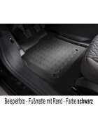 Fußraumschale Hyundai I10 II IA  Limousine 5-Türer Fußmatte mit Rand - Gummmimatte Velours Teppich leicht zu reinigen (vorne links)