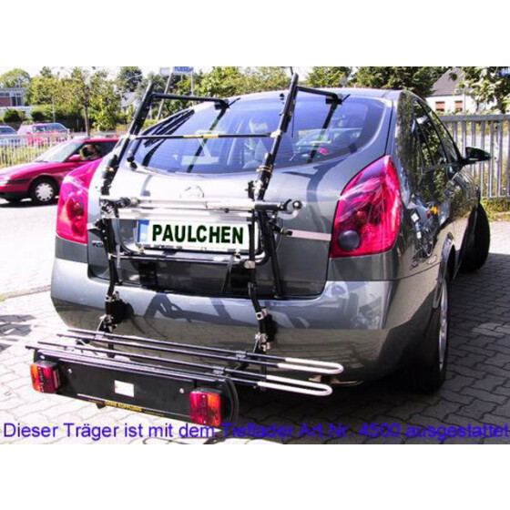 Paulchen Heckträger - Nissan Primera Schrägheck P12 ab 7/2002- - mit optionalen Trägersystem, Schienensystem und Zubehör