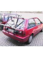 Paulchen Heckträger - Nissan Sunny (Schrägheck) N13 ab -05/1991 - mit optionalen Trägersystem, Schienensystem und Zubehör