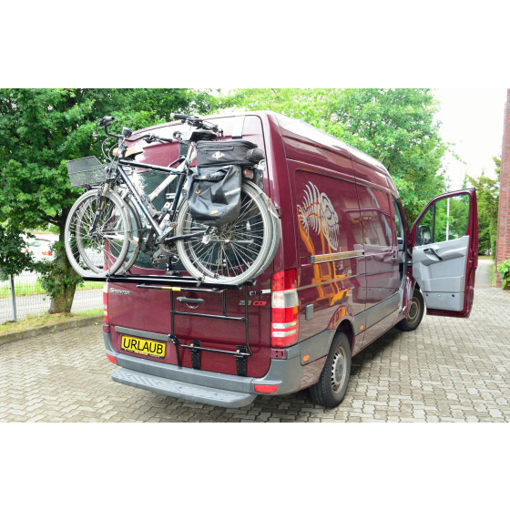 Paulchen Fahrradheckträger - Mercedes Sprinter W906 Hochdach H2 ab 06/2006-07/2018 - Schienensystem ComfortClass - Wohnmobil auf Basis Sprinter
