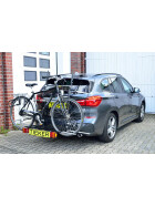 Paulchen Heckträger - BMW X1 (F48) ab 11/2015 - Trägersystem Tieflader - Schienensystem FirstClass - Montage ohne AHK an der Kofferraumklappe