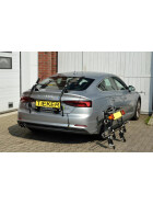 Heckfahrradträger Audi A5 Sportback - Tieflader - inkl. Zusatzbeleuchtung - Schienen sind anklappbar (unbeladen)