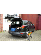 Heckträger Subaru Forester IV SJ - Kofferraumklappe kann bei montiertem Träger geöffnet werden - ohne Räder