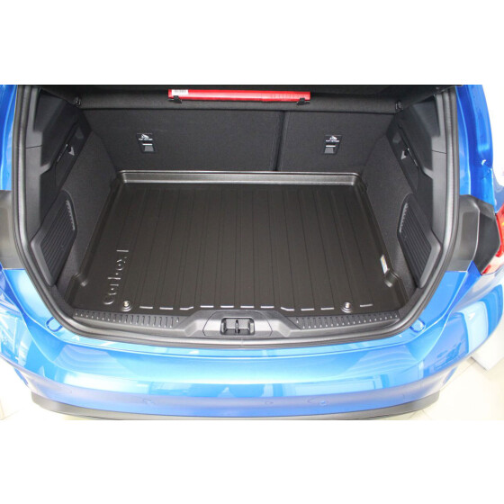 Kofferraummatte Kofferraumwanne flach Rand - Ford Focus Fließheck MK4 - Carbox Gepäckraummatte mit Ladekantenschutz
