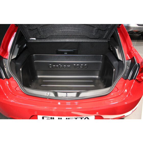 Kofferraumwanne hoher Rand - Alfa Romeo Giulietta Typ 940 - Carbox Gepäckraumwanne mit Anti Rutschmatte (abwaschbar) für Hunde geeignet