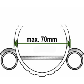 70mm breiter Einschubbügel - für max. 70mm breite Reifendurchmesser