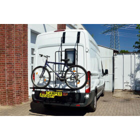 Fahrradträger Paulchen Ford Transit Typ V363 Bus / Transporter mit Flügeltüren Hochdach H3 ab 05/2014 bis - Heckträger Montagekit (Artikel-Nr.:814253) + Trägersystem + Schienensystem