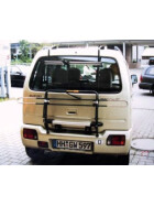 Paulchen Heckträger - Toyota Wagon R ab -05/2000 - mit optionalen Trägersystem, Schienensystem und Zubehör