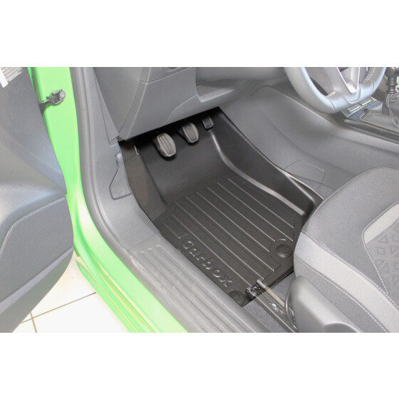 Fußmatte mit Rand - Opel Corsa F - Fußraummatte vorne links mit Rand - abwaschbar geruchslos rutschsicher