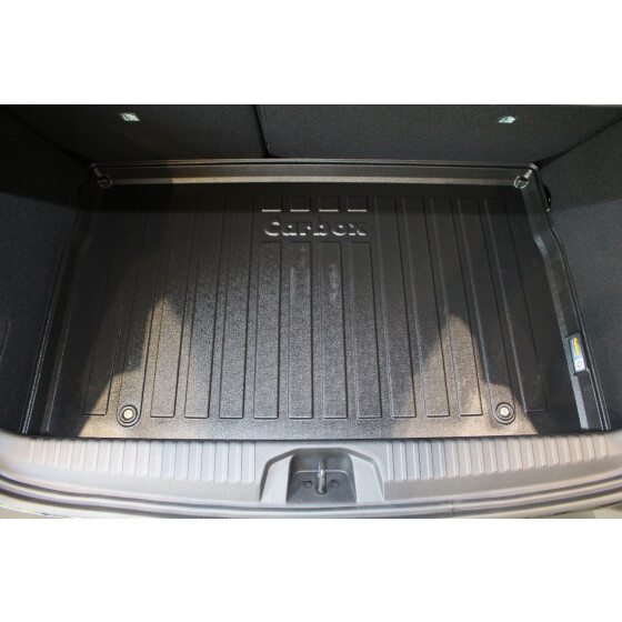 Kofferraummatte mit Rand - Renault Clio V Typ B7 - Kofferraumwanne flacher Rand Carbox Gepäckraummatte