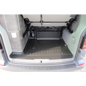 Kofferraummatte mit Rand - T6 California 6.1 - Gepäckraummatte abwaschbar geruchslos flexibel