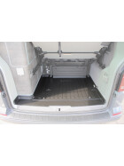 Kofferraumwanne mit Rand flach - T6 California 6.1 - Gepäckraummatte abwaschbar geruchslos flexibel