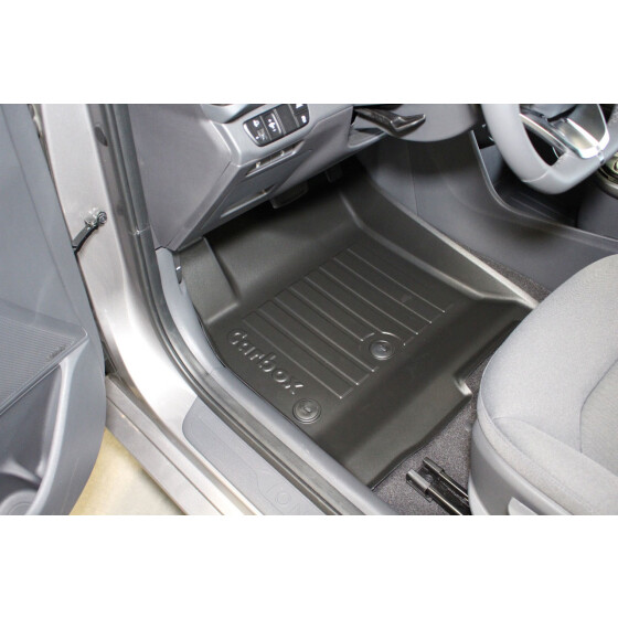 Fußmatte mit Rand - Hyundai Ioniq AE vorne links - Fußraummatte passgenau abwaschbar abriebfest geruchslos Fußraumschutz