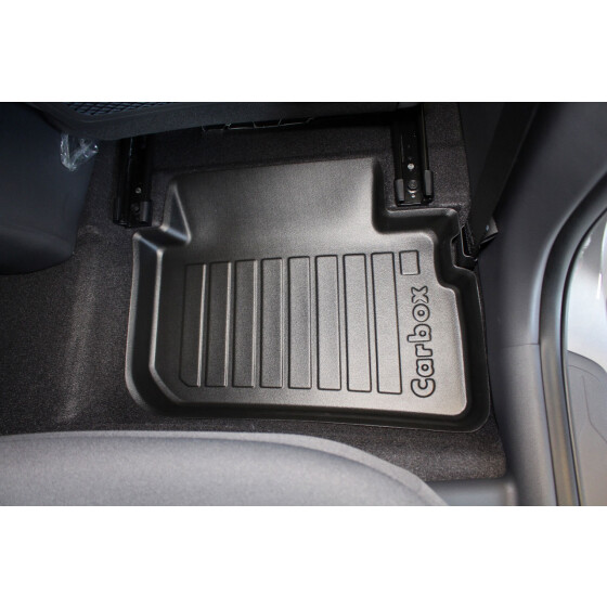 Fußmatte mit Rand - Hyundai Ionic AE hinten rechts - Fußraummatte passgenau abwaschbar abriebfest geruchslos Fußraumschutz