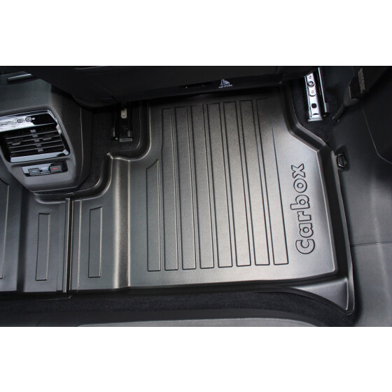 Fußmatte mit Rand - VW ID.3 ID3 Typ E1 (hinten rechts) - Fußraummatte passgenau geruchslos abriebfest Anti-Rutsch sicher
