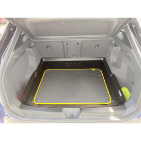 Kofferraummatte Kofferraumwanne flacher Rand - VW ID.5 E3 / E39 - Ladeboden obere Position - Gepäckraummatte geruchslos abwaschbar