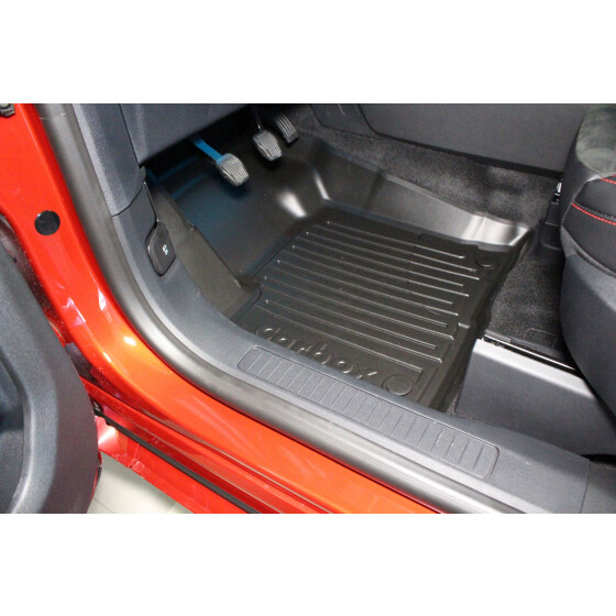 Fußmatte mit Rand - Ford Kuga III (Typ DFK) vorne links - Fußraummatte passgenau abwaschbar geruchslos abriebfest - anti-rutscch gesichert