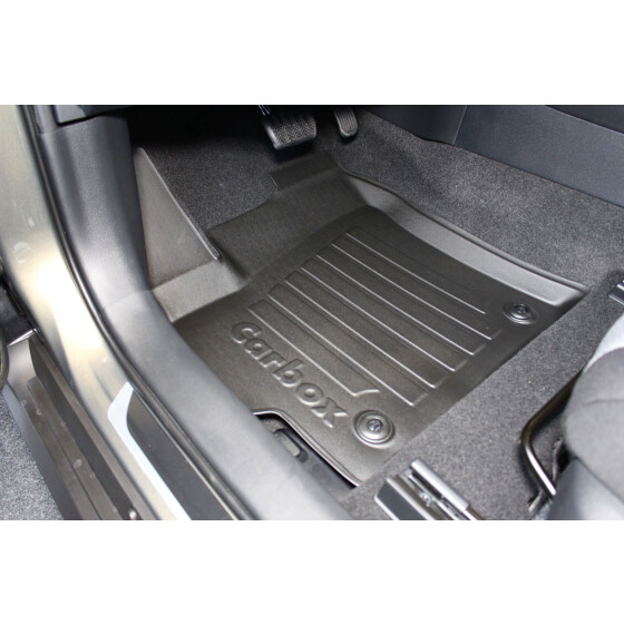 Fußmatte mit Rand - Toyota Corolla E210 5-Türer vorne links - Fußraummatte abwaschbar geruchslos abriebfest anti-rutsch sicher