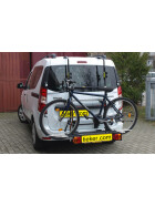 Fahrradträger Dacia Dokker - Tieflader inkl. Beleuchtung - ComfortClass Schienen - geringe Beladehöhe
