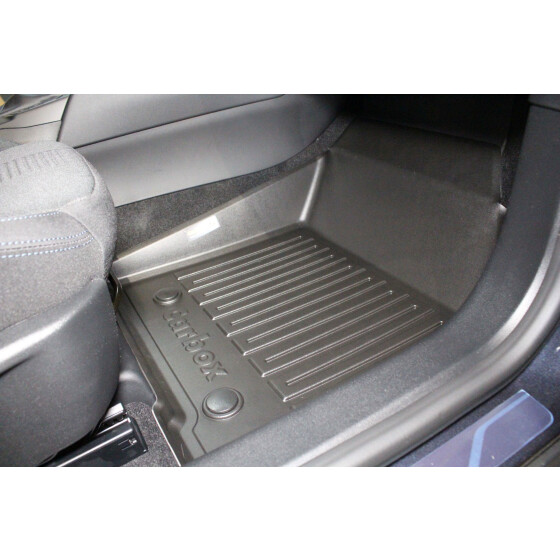 Fußmatte mit Rand - Ford Focus IV MK4 Fließheck 5-Türer 3-Türer hinten rechts - Fußraummatte abwaschbar geruchlos abriebfest anti-rutsch-sicher